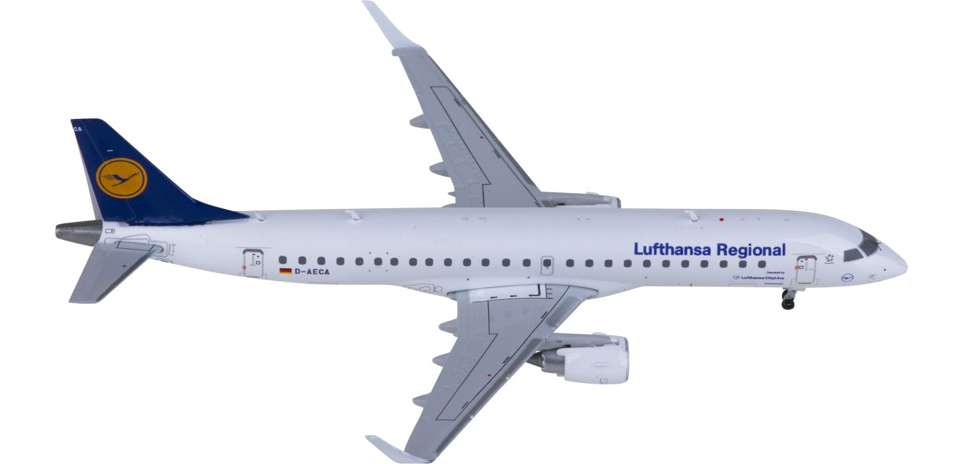 1:400 JC Wings XX40124 Lufthansa Airlines Embraer ERJ-190LR D-AECA Aircraft Model+Free Tractor