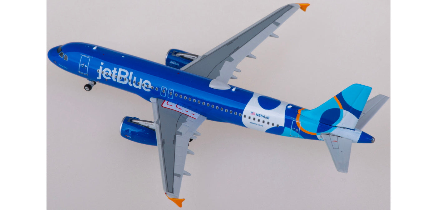 1:400 Phoenix PH04572 JetBlue Airbus A320 N554JB Aircraft Model+Free Tractor