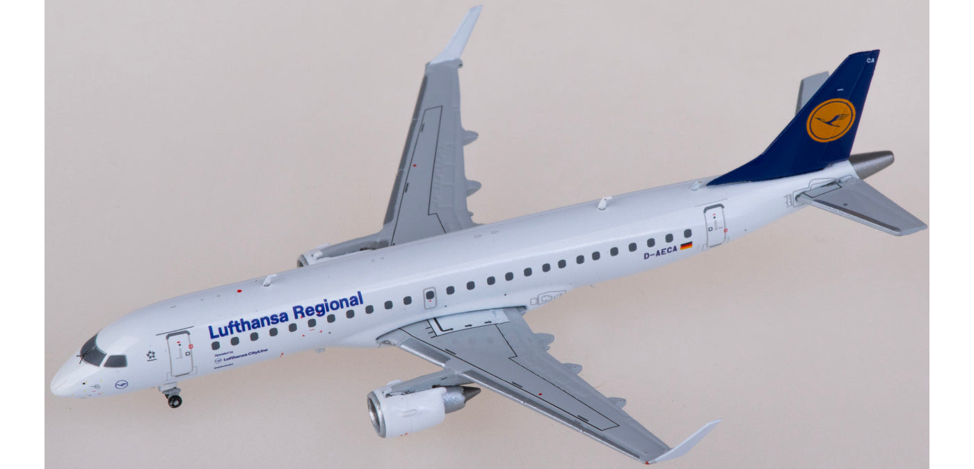 1:400 JC Wings XX40124 Lufthansa Airlines Embraer ERJ-190LR D-AECA Aircraft Model+Free Tractor