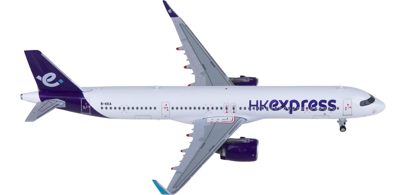 1:400 JC Wings XX40143 HK Express Airbus A321neo B-KKA Aircraft Model+Free Tractor