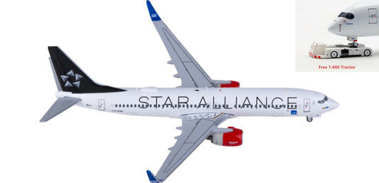 1:400 JC Wings XX40022 SAS Boeing 737-800 LN-RRE  "Star Alliance" Aircraft Model+Free Tractor