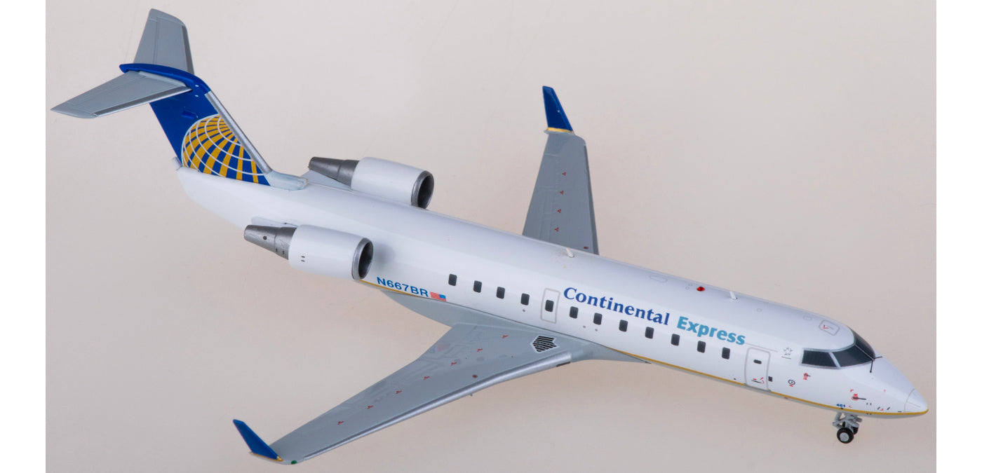 1:200 JC Wings XX2653 Continental Airlines Bombardier CRJ200ER N667BR Aircraft Model