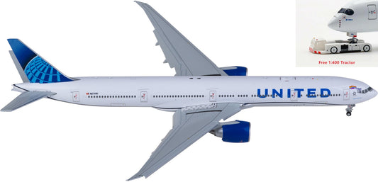 1:400 JC Wings XX40183A United Airlines Boeing 777-300ER N2749U"Flaps Dwon" Aircraft Model+Free Tractor
