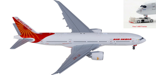 1:400 JC Wings LH4341A Air India Boeing 777-200LR VT-AEF "Flaps Down" Aircraft Model+Free Tractor