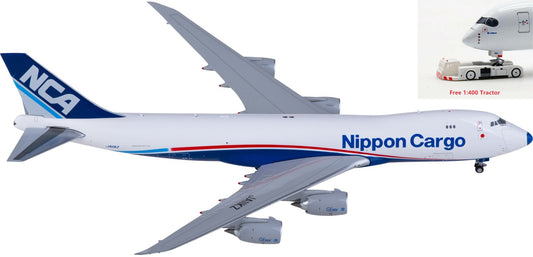 1:400 JC Wings  EW4748012 Nippon Cargo Airlines Boeing 747-8F JA11KZ Aircraft Model+Free Tractor