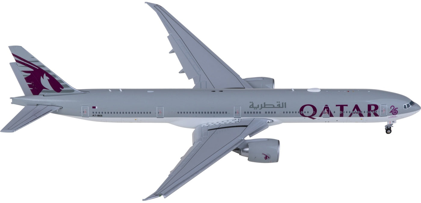 1:400 JC Wings XX40137A Qatar Airways Boeing 777-300ER A7-BEE "Flaps Down" Aircraft Model+Free Tractor