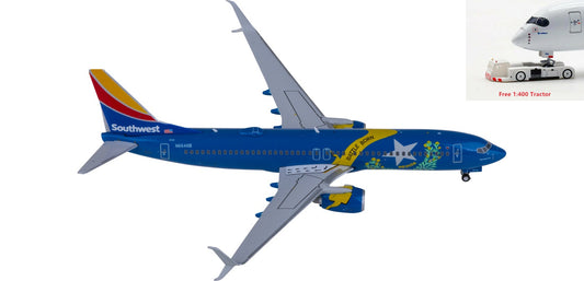 1:400 Geminijets GJSWA2246 Southwest Airlines Boeing 737-800W N8646B Aircraft Model+Free Tractor
