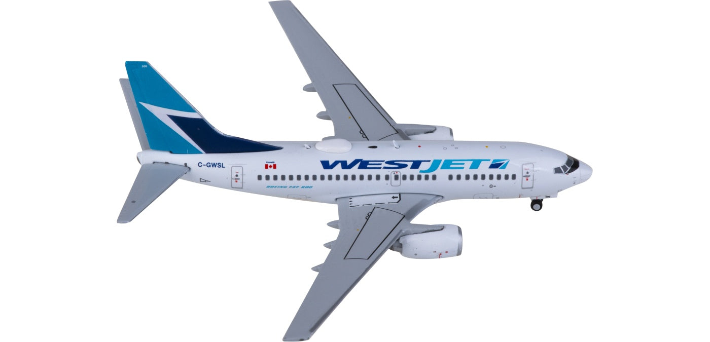 1:400 Geminijets GJWJA2259 WestJet Boeing 737-600 C-GWSL Aircraft Model+Free Tractor