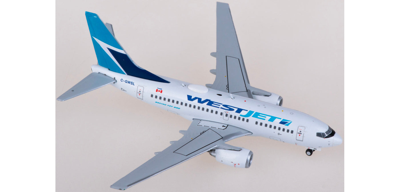 1:400 Geminijets GJWJA2259 WestJet Boeing 737-600 C-GWSL Aircraft Model+Free Tractor