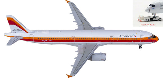 1:400 Geminijets  GJAAL2256 American Airlines Airbus A321 N582UW Aircraft Model+Free Tractor