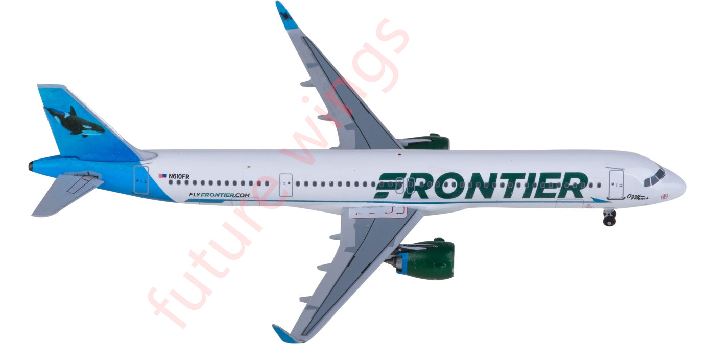 1:400 AeroClassics AC411272 Frontier Airlines Airbus A321neo N610FR Aircraft Model+Free Tractor