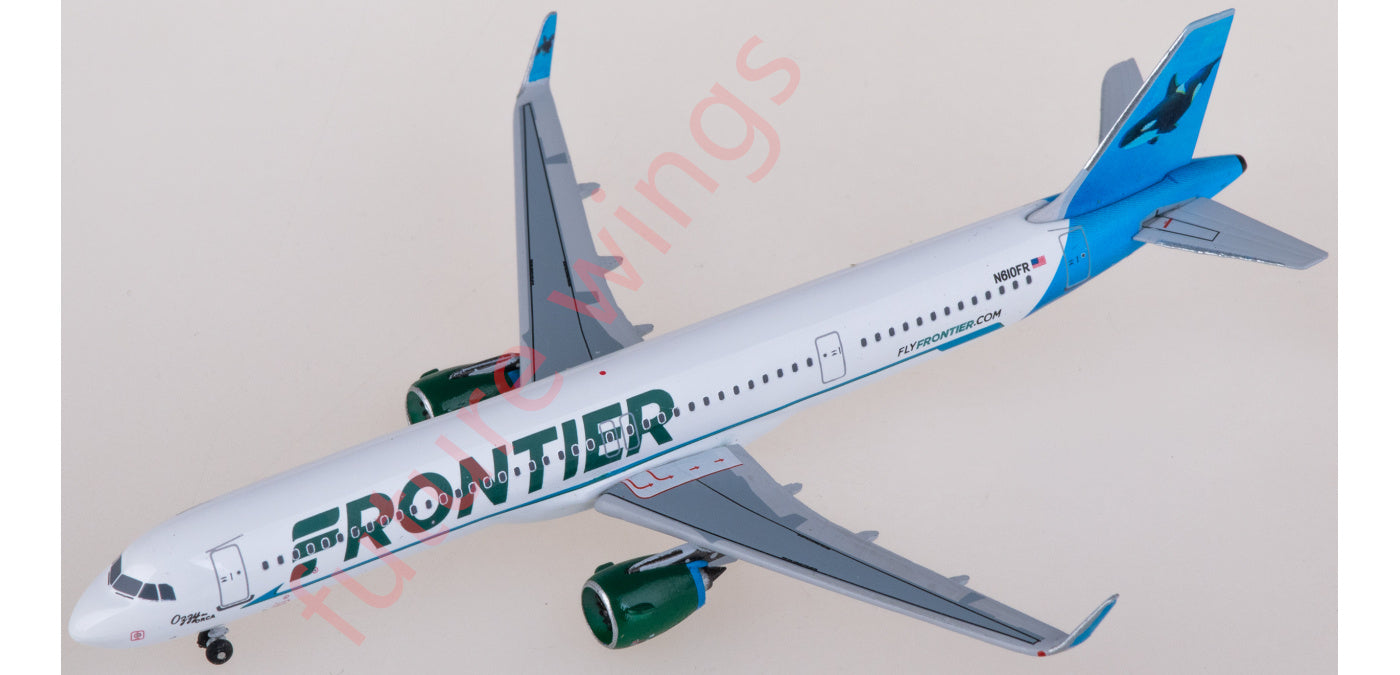 1:400 AeroClassics AC411272 Frontier Airlines Airbus A321neo N610FR Aircraft Model+Free Tractor