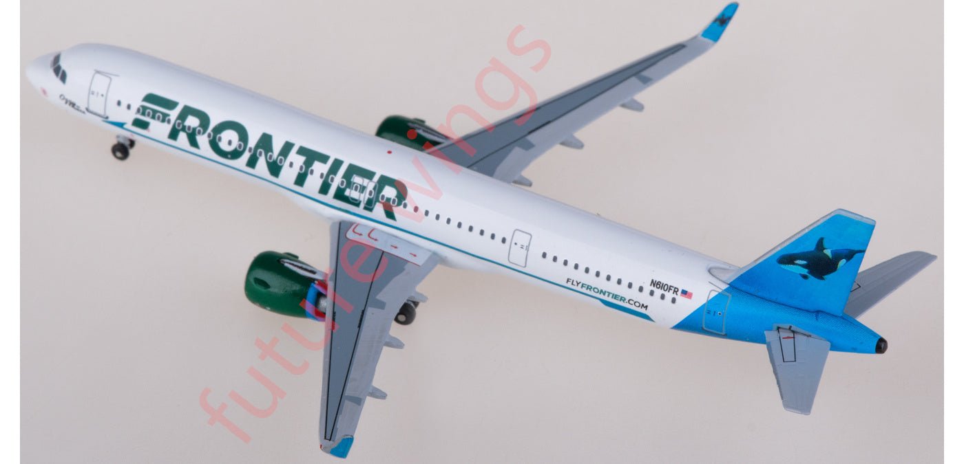 1:400 AeroClassics AC411272 Frontier Airlines Airbus A321neo N610FR Aircraft Model+Free Tractor