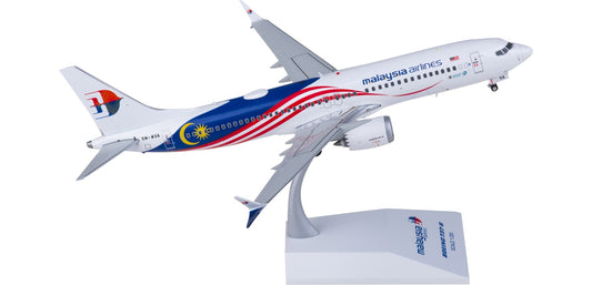1:200 JC Wings LH2454 Malaysia Airlines Boeing 737 MAX 8 9M-MVA Aircraft Model