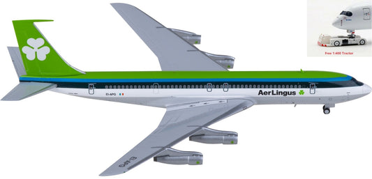 1:400 JC Wings BB4-707-001 Aer Lingus Boeing 707-300C EI-APG & Sticker Aircraft Model+Free Tractor