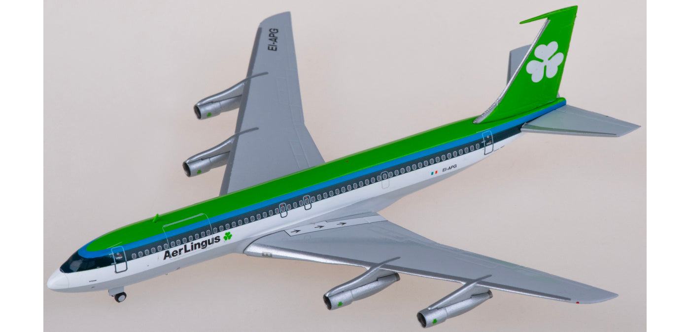 1:400 JC Wings BB4-707-001 Aer Lingus Boeing 707-300C EI-APG & Sticker Aircraft Model+Free Tractor
