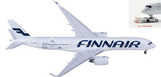 1:400 JC Wings XX40144 Finnair Airbus A350-900XWB OH-LWP Aircraft Model+Free Tractor