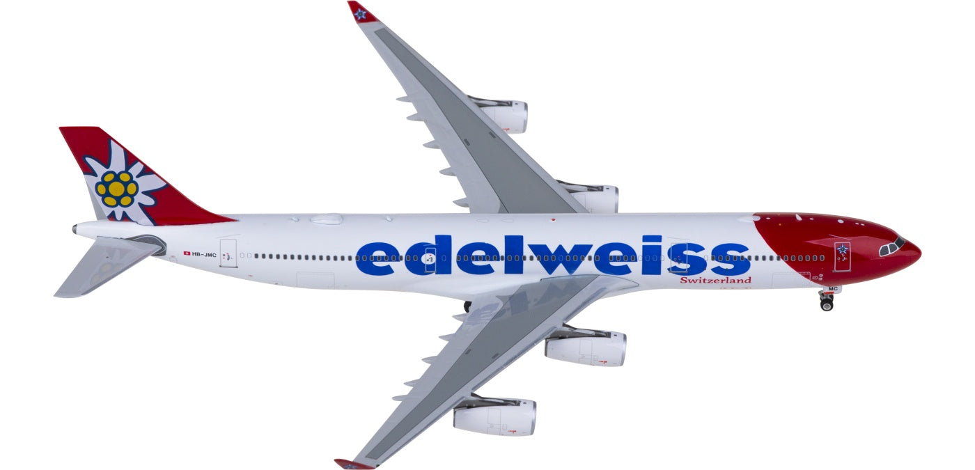 1:400 Phoenix PH11887 Edelweiss Air Airbus A340-300 HB-JMC  Aircraft Model+Free Tractor