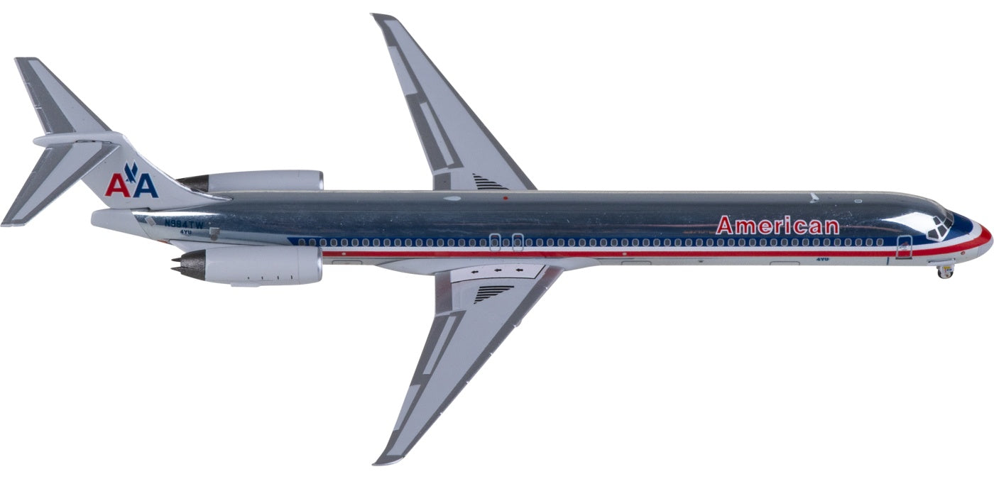 1:400 NG Models NG83003 American Airlines McDonnell Douglas MD-83 N984TW Aircraft Model+Free Tractor