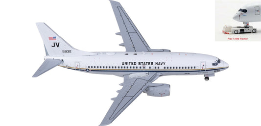 1:400 JC Wings XX40076 U.S. Navy Boeing 737-700 C-40A Clipper 165832 Aircraft Model+Free Tractor