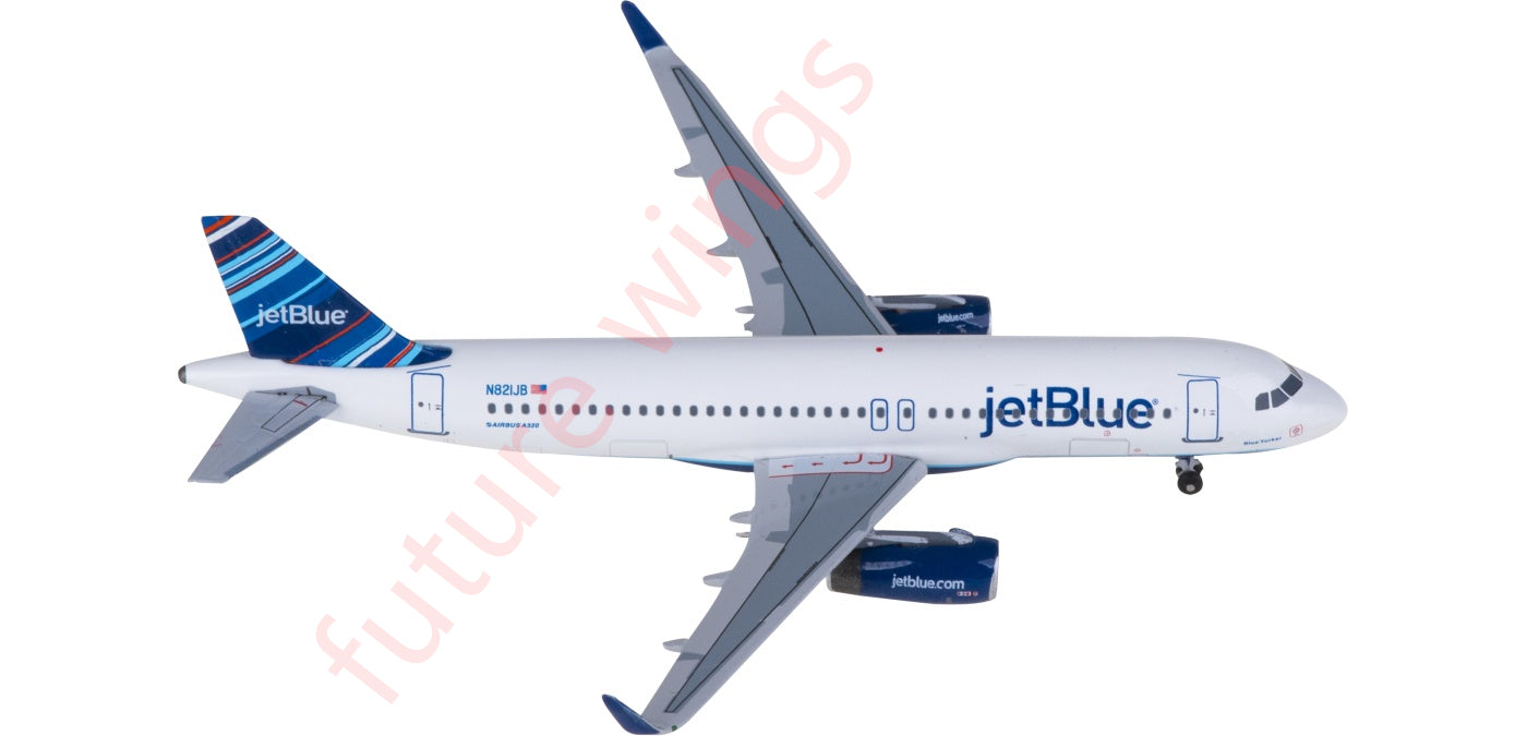 1:400 AeroClassics AC411268 JetBlue Airbus A320 N821JB Aircraft Model+Free Tractor