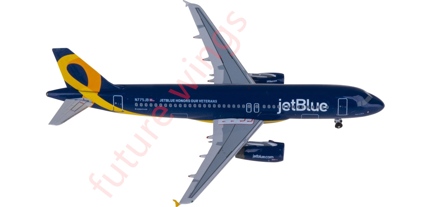 1:400 AeroClassics AC411267 JetBlue Airbus A320 N775JB Aircraft Model+Free Tractor