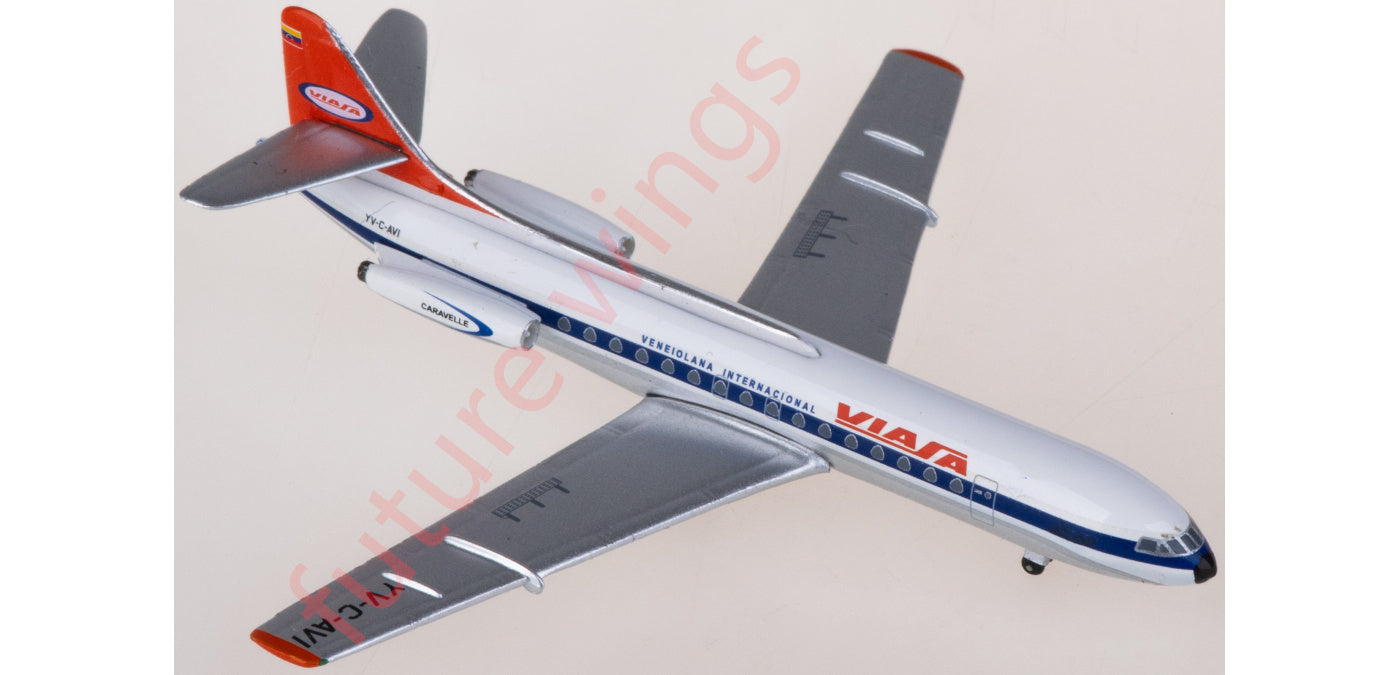 1:400 AeroClassics AC411340 Viasa Sud Aviation SE 210 YV-C-AVI Aircraft Model+Free Tractor