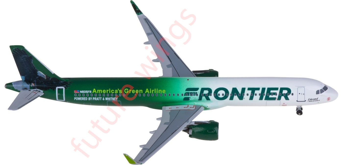 1:400 AeroClassics AC411270 Frontier Airlines Airbus A321neo N605FR Aircraft Model+Free Tractor