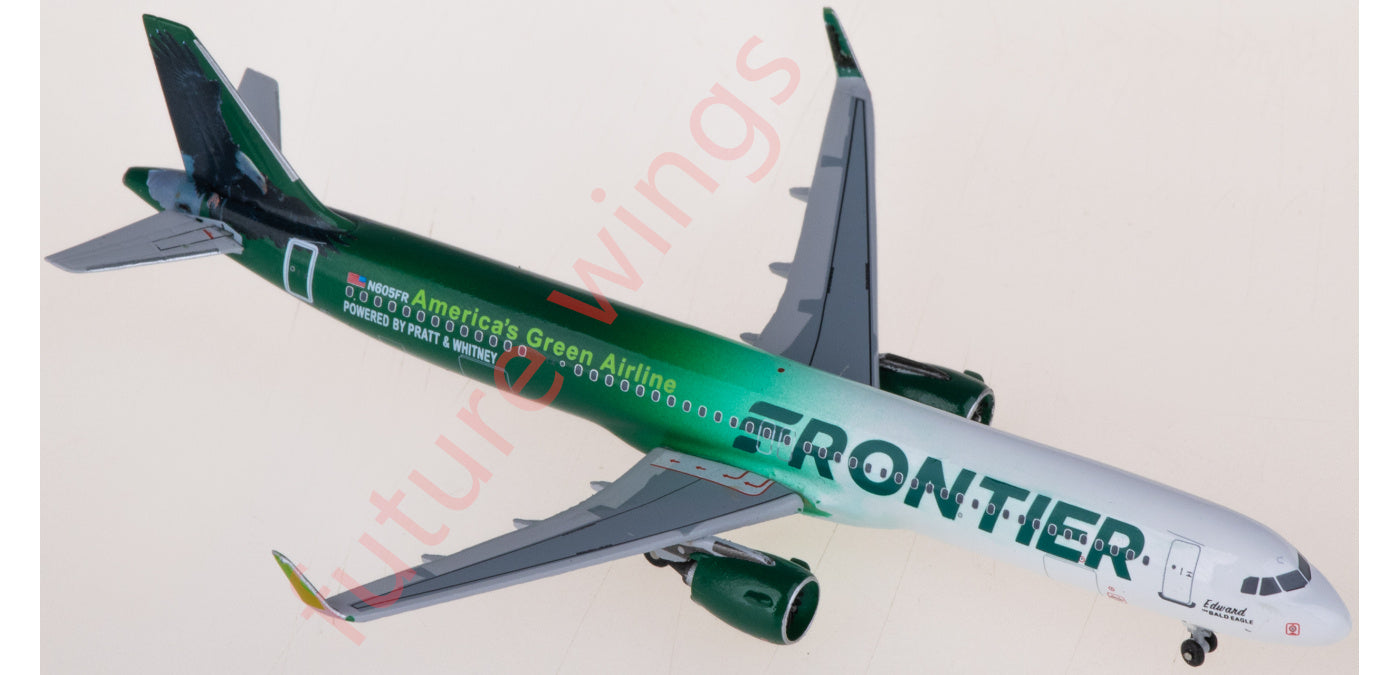 1:400 AeroClassics AC411270 Frontier Airlines Airbus A321neo N605FR Aircraft Model+Free Tractor