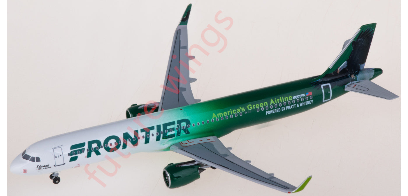 1:400 AeroClassics AC411270 Frontier Airlines Airbus A321neo N605FR Aircraft Model+Free Tractor