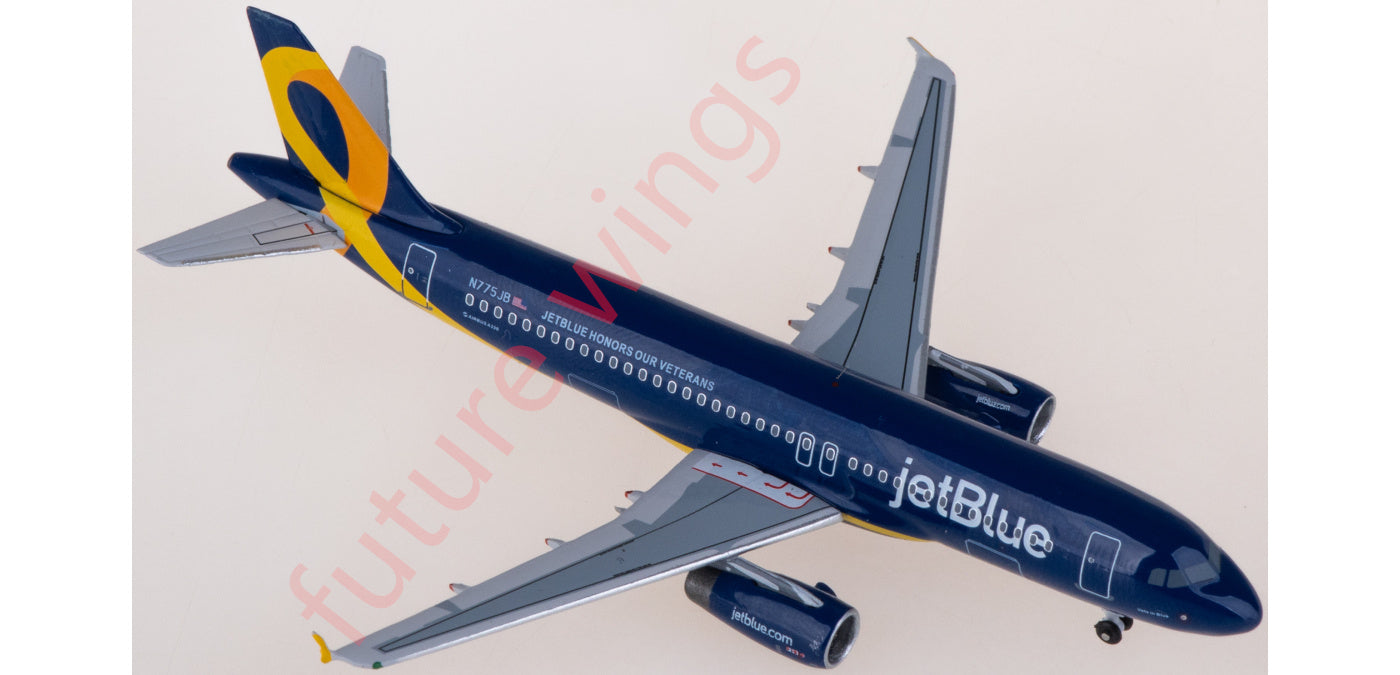 1:400 AeroClassics AC411267 JetBlue Airbus A320 N775JB Aircraft Model+Free Tractor