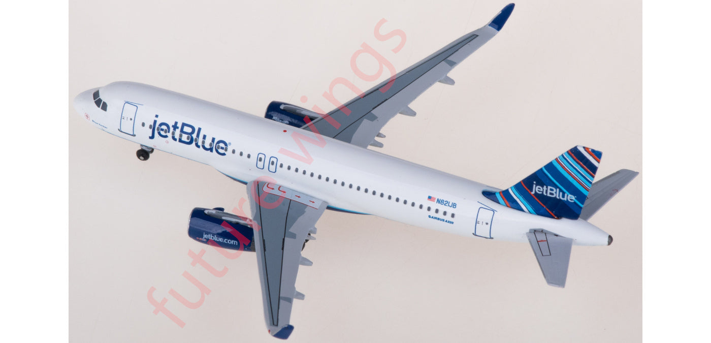 1:400 AeroClassics AC411268 JetBlue Airbus A320 N821JB Aircraft Model+Free Tractor