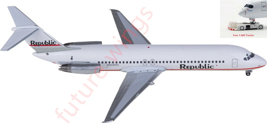 1:400 AeroClassics AC411325 Republic Airlines McDonnell Douglas DC-9-32 N926RC Aircraft Model+Free Tractor