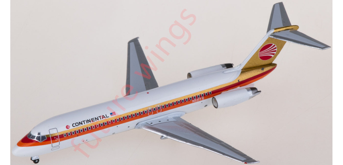 1:400 AeroClassics AC411323 Continental Airlines McDonnell Douglas DC-9-32 N531TX Aircraft Model+Free Tractor