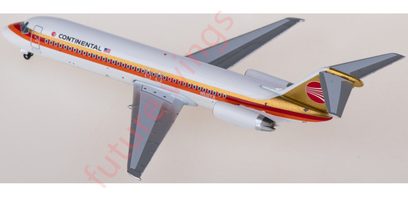 1:400 AeroClassics AC411323 Continental Airlines McDonnell Douglas DC-9-32 N531TX Aircraft Model+Free Tractor