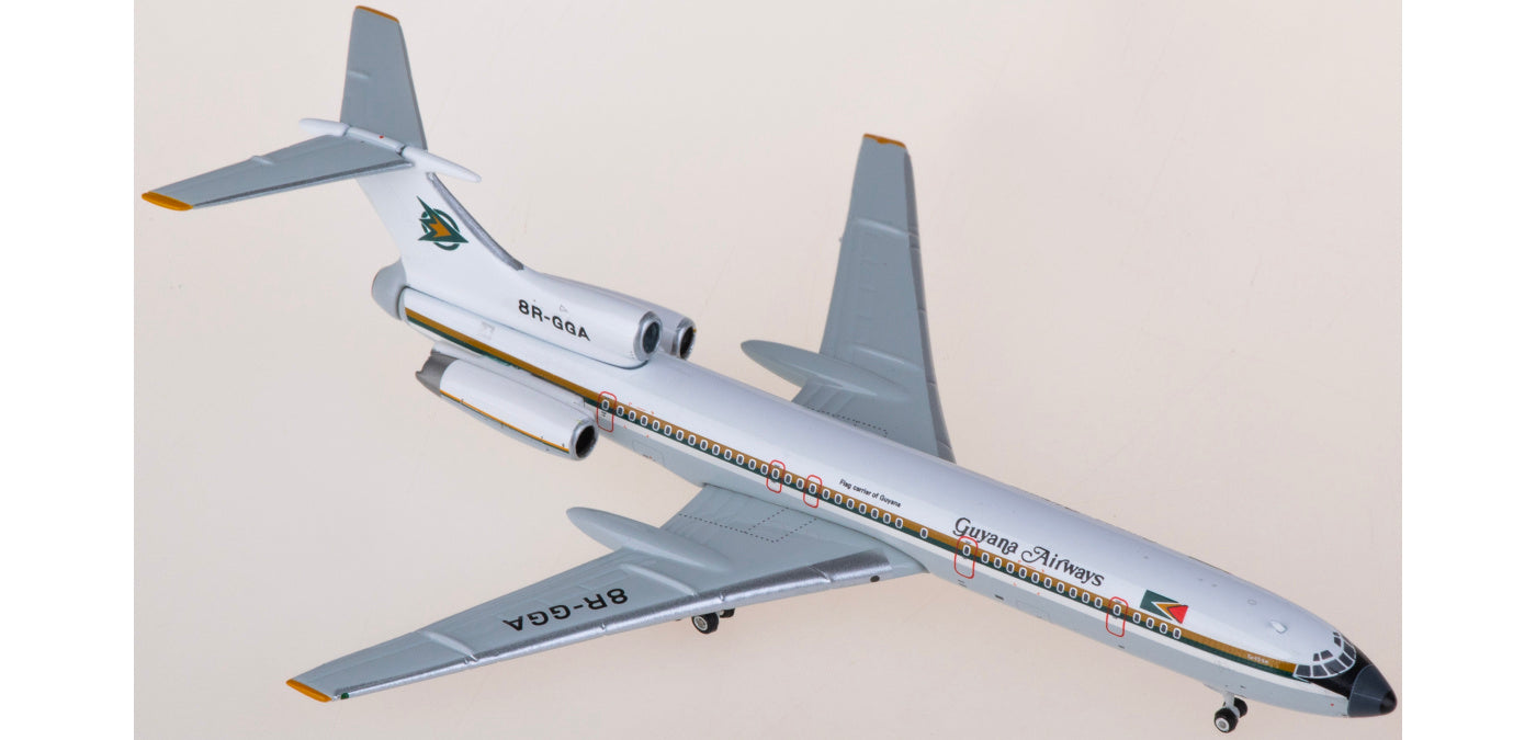 1:400 Phoenix PH11905 Guyana Airways Tupolev TU-154M 8R-GGA Aircraft Model+Free Tractor