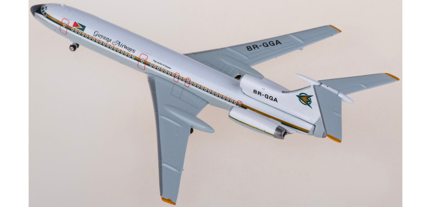 1:400 Phoenix PH11905 Guyana Airways Tupolev TU-154M 8R-GGA Aircraft Model+Free Tractor