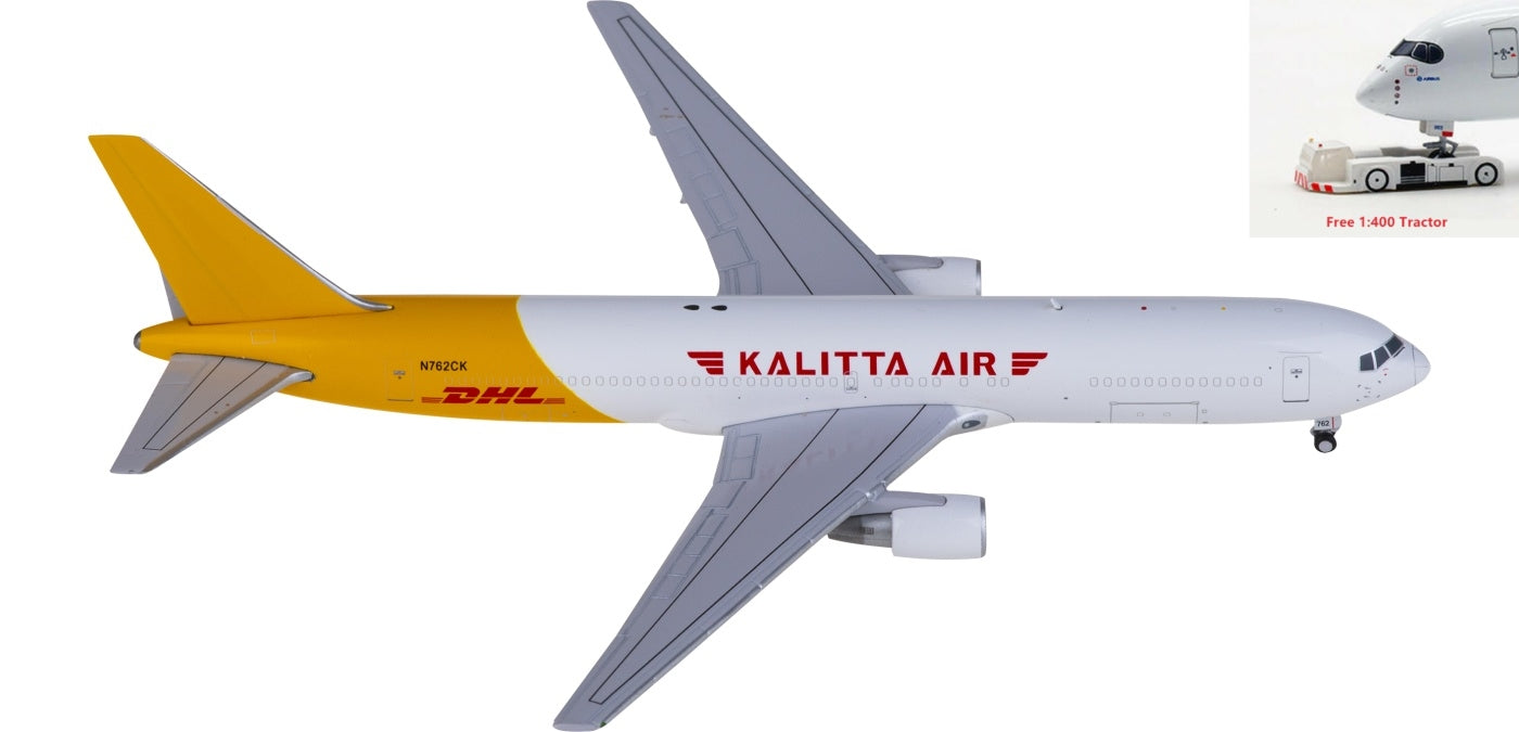 1:400 JC Wings XX4246 Kalitta Air Boeing 767-300ER N762CK Aircraft Model+Free Tractor