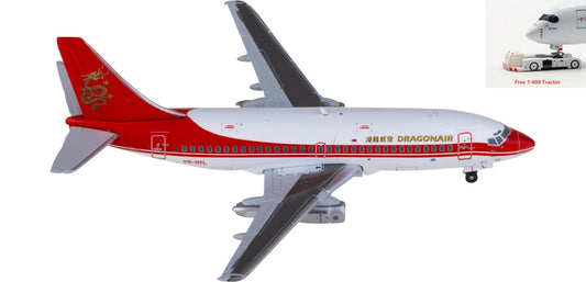 1:400 JC Wings EW4732002 Dragonair Boeing 737-200 VR-HYL Aircraft Model+Free Tractor