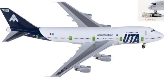 1:400 Phoenix PH11897 UTA Boeing 747-200 F-GFUK Aircraft Model+Free Tractor