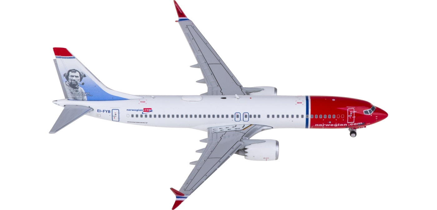 1:400 JC Wings XX4152 Norwegian Air Shuttle Boeing 737 MAX 8 EI-FYB Tom Crean Aircraft Model+Free Tractor