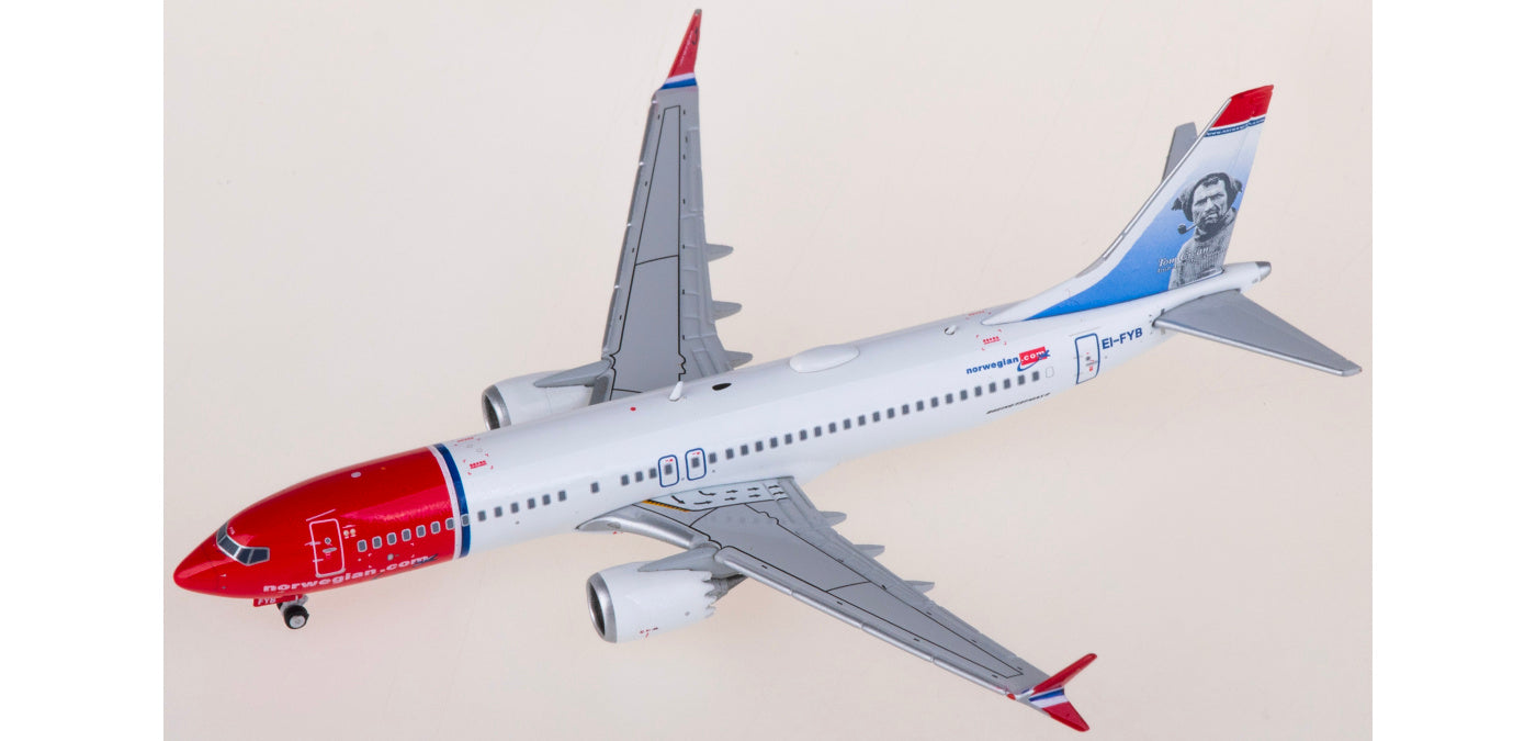 1:400 JC Wings XX4152 Norwegian Air Shuttle Boeing 737 MAX 8 EI-FYB Tom Crean Aircraft Model+Free Tractor