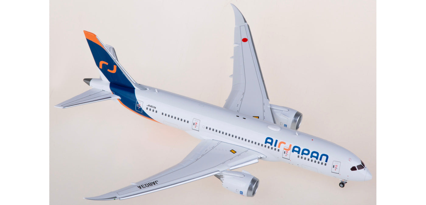 1:400 JC Wings SA4042A Air Japan Boeing 787-8 Dreamliner JA803A "Flaps Down" Aircraft Model+Free Tractor