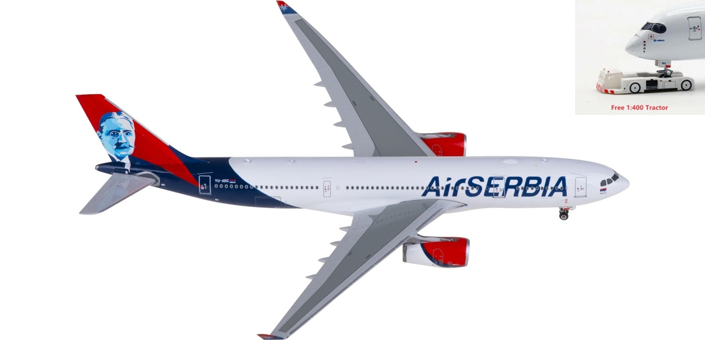 1:400 Phoenix PH11894 Air Serbia Airbus A330-200 YU-ARC Aircraft Model+Free Tractor