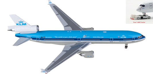 1:400 Phoenix PH11903 KLM McDonnell Douglas MD-11 PH-KCH Aircraft Model+Free Tractor