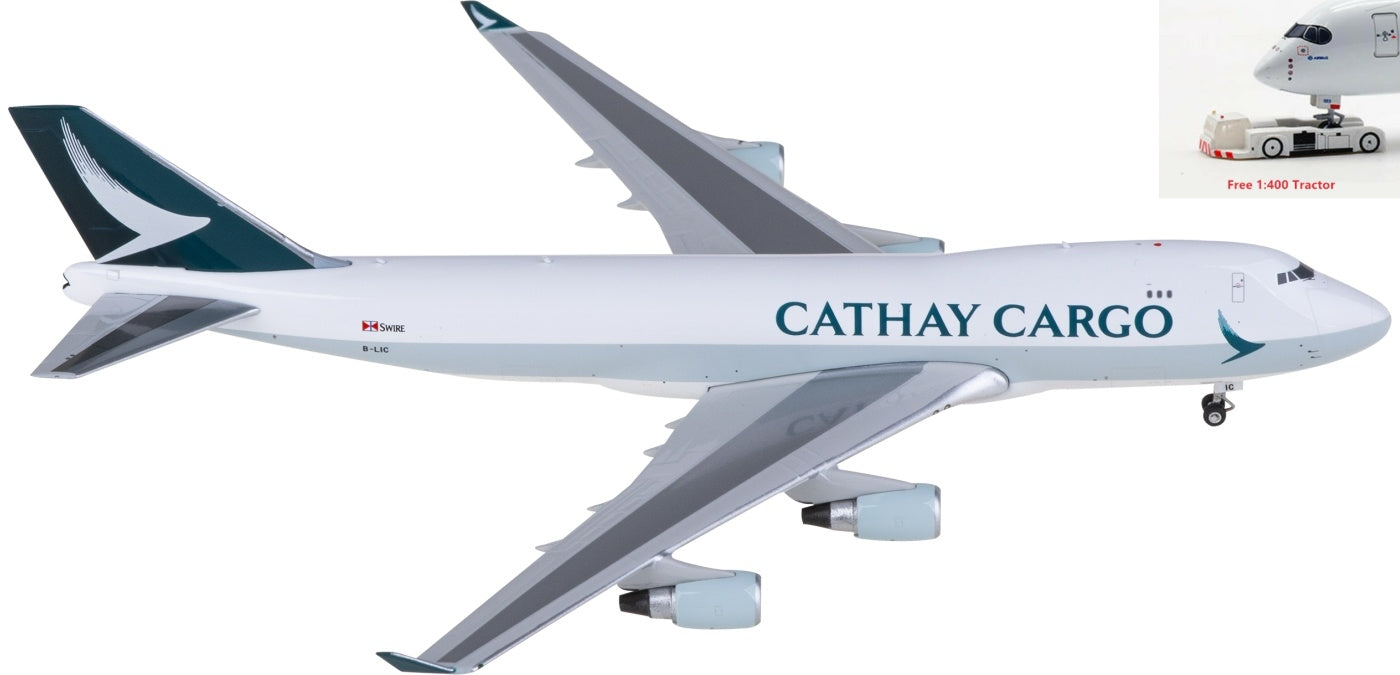 1:400 Phoenix PH04585 Cathay Pacific Cargo Boeing 747-400 B-LIC Aircraft Model+Free Tractor