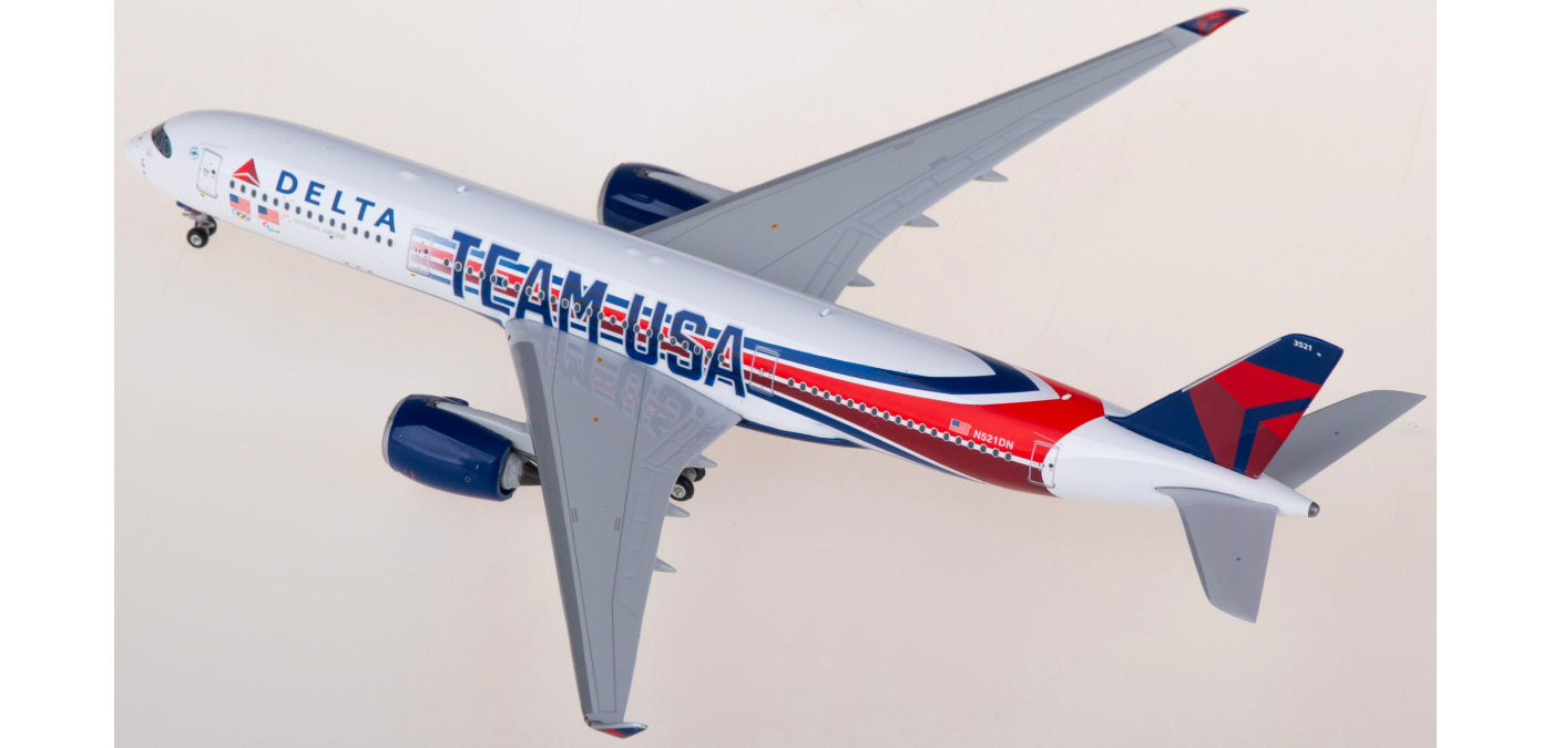 1:400 Phoenix PH04590 Delta Air Lines Airbus A350-900 N521DN "TEAM USA" Aircraft Model+Free Tractor