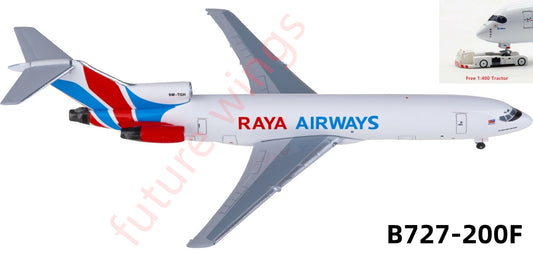 1:400 AeroClassics AC411335 Raya Airways Boeing 727-200F 9M-TGH Aircraft Model+Free Tractor