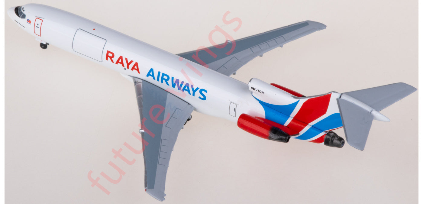 1:400 AeroClassics AC411335 Raya Airways Boeing 727-200F 9M-TGH Aircraft Model+Free Tractor