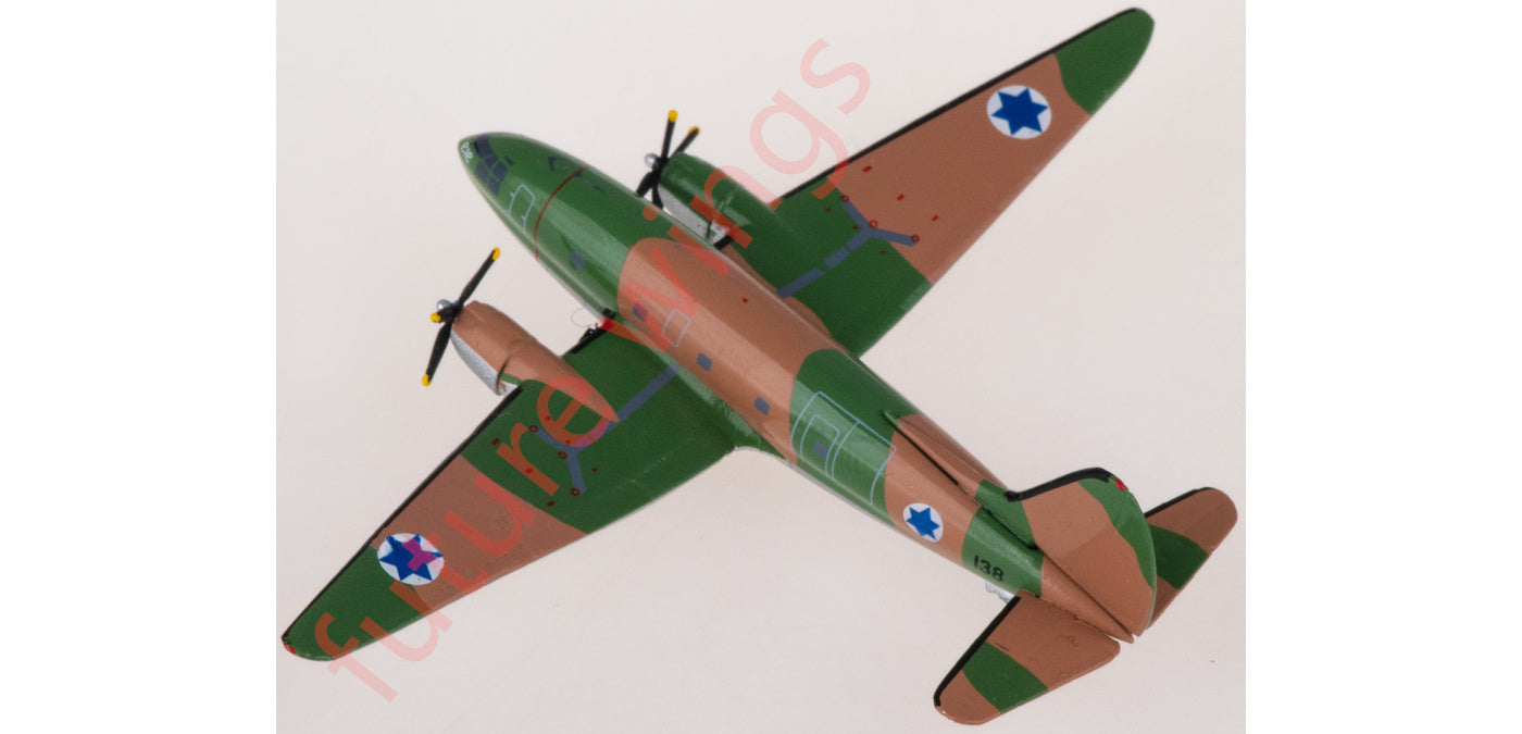 1:400 AeroClassics AC411357 IAF Israeli Air Force Curtiss C-46 138 Aircraft Model+Free Tractor